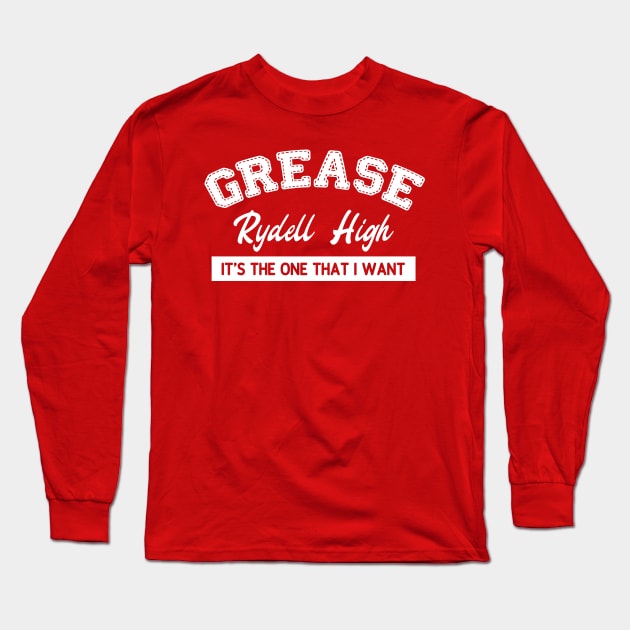 Grease // Rydell High School Long Sleeve T-Shirt by Trendsdk